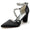Women's Silk Satin Ankle Strap With Rhinestone Closed Toe Chunky Heel Evening Shoes