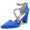 Women's Silk Satin Ankle Strap With Rhinestone Closed Toe Chunky Heel Evening Shoes