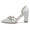 Women's Silk Satin With Rhinestone Closed Toe Chunky Heel Evening Shoes