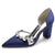 Women's Silk Satin With Rhinestone Closed Toe Chunky Heel Evening Shoes