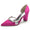 Women's Silk Satin With Rhinestone Closed Toe Chunky Heel Evening Shoes