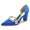 Women's Silk Satin With Rhinestone Closed Toe Chunky Heel Evening Shoes