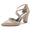 Women's Silk Satin With Ankle Strap Pearl Rhinestone Closed Toe Chunky Heel Wedding Shoes