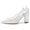 Women's Silk Satin With Lace Lace-up Closed Toe Chunky Heel Party Shoes