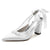Women's Silk Satin With Lace Lace-up Closed Toe Chunky Heel Party Shoes