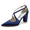 Women's Silk Satin With Ankle Strap Closed Toe Chunky Heel Party Shoes