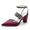 Women's Silk Ankle Strap Satin With Rhinestone Closed Toe Chunky Heel Evening Shoes