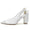 Women's Silk Satin Mesh With Lace Lace-up Closed Toe Chunky Heel Party Shoes