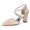 Women's Lace Silk Satin With Closed Toe Ankle Strap Chunky Heel Evening Shoes