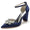 Women's Ankle Strap Silk Satin With Rhinestone Closed Toe Chunky Heel Wedding Shoes