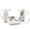 Women's Silk Satin With Lace-up Ankle Strap Pearl Closed Toe Chunky Heel Wedding Shoes