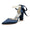 Women's Silk Satin With Ankle Strap Lace-up Pearl Closed Toe Chunky Heel Wedding Shoes