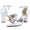 Women's Silk Satin With Ankle Strap Chunky Heel Rhinestone Closed Toe Evening Shoes