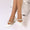 Women's Silk Satin Closed Toe With Pearl Chunky Heel Wedding Shoes