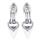 Women's Silk Satin Closed Toe Rhinestone Chunky Heel Wedding Shoes