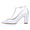 Women's Silk Satin With Ankle Strap Rhinestone Closed Toe Chunky Heel Evening Shoes