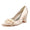 Women's Chunky Heel Silk Satin With Flower Closed Toe Wedding Shoes