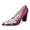 Women's Silk Satin With Flower Rhinestone Closed Toe Chunky Heel Evening Shoes