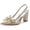 Women's Silk Satin With Bowknot Closed Toe Chunky Heel Wedding Shoes