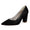 Women's Silk Satin Closed Toe Lace Chunky Heel Wedding Shoes