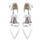 Women's Silk Satin With Ankle Strap Closed Toe Chunky Heel Wedding Shoes