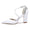 Women's Silk Satin Closed Toe With Ankle Strap Rhinestone Chunky Heel Evening Shoes