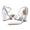 Women's Silk Satin Closed Toe With Ankle Strap Rhinestone Chunky Heel Evening Shoes