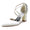 Women's Silk Satin Closed Toe With Ankle Strap Rhinestone Chunky Heel Evening Shoes