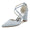 Women's Silk Satin Closed Toe With Ankle Strap Rhinestone Chunky Heel Evening Shoes