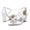 Women's Silk Satin With Ankle Strap Rhinestone Closed Toe Chunky Heel Party Shoes
