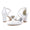 Women's Silk Satin With Ankle Strap Flower Closed Toe Chunky Heel Evening Shoes