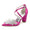 Women's Silk Satin With Ankle Strap Flower Pearl Rhinestone Closed Toe Chunky Heel Wedding Shoes