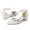 Women's Silk Satin With Closed Toe Ankle Strap Chunky Heel Evening Shoes With Rhinestone
