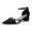 Women's Silk Satin With Closed Toe Ankle Strap Chunky Heel Evening Shoes With Rhinestone