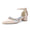 Women's Silk Satin With Closed Toe Ankle Strap Chunky Heel Evening Shoes With Rhinestone