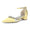Women's Silk Satin With Closed Toe Ankle Strap Chunky Heel Evening Shoes With Rhinestone