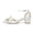 Women's Silk Satin With Closed Toe Ankle Strap Chunky Heel Evening Shoes With Bowknot & Rhinestone