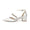 Women's  Silk Satin With Closed Toe Ankle Strap Chunky Heel Evening Shoes With Rhinestone