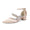 Women's  Silk Satin With Closed Toe Ankle Strap Chunky Heel Evening Shoes With Rhinestone