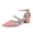 Women's  Silk Satin With Closed Toe Ankle Strap Chunky Heel Evening Shoes With Rhinestone