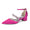 Women's  Silk Satin With Closed Toe Ankle Strap Chunky Heel Evening Shoes With Rhinestone