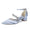 Women's  Silk Satin With Closed Toe Ankle Strap Chunky Heel Evening Shoes With Rhinestone