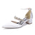 Women's  Silk Satin With Closed Toe Ankle Strap Chunky Heel Evening Shoes With Rhinestone
