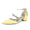 Women's  Silk Satin With Closed Toe Ankle Strap Chunky Heel Evening Shoes With Rhinestone
