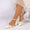 Women's Silk Satin With Closed Toe Ankle Strap Chunky Heel Evening Shoes With Beading