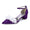 Women's Silk Satin With Closed Toe Ankle Strap Chunky Heel Evening Shoes With Beading