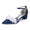 Women's Silk Satin With Closed Toe Ankle Strap Chunky Heel Evening Shoes With Beading