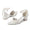 Women's Silk Satin With Closed Toe Ankle Strap Chunky Heel Evening Shoes With Rhinestone & Bowknot