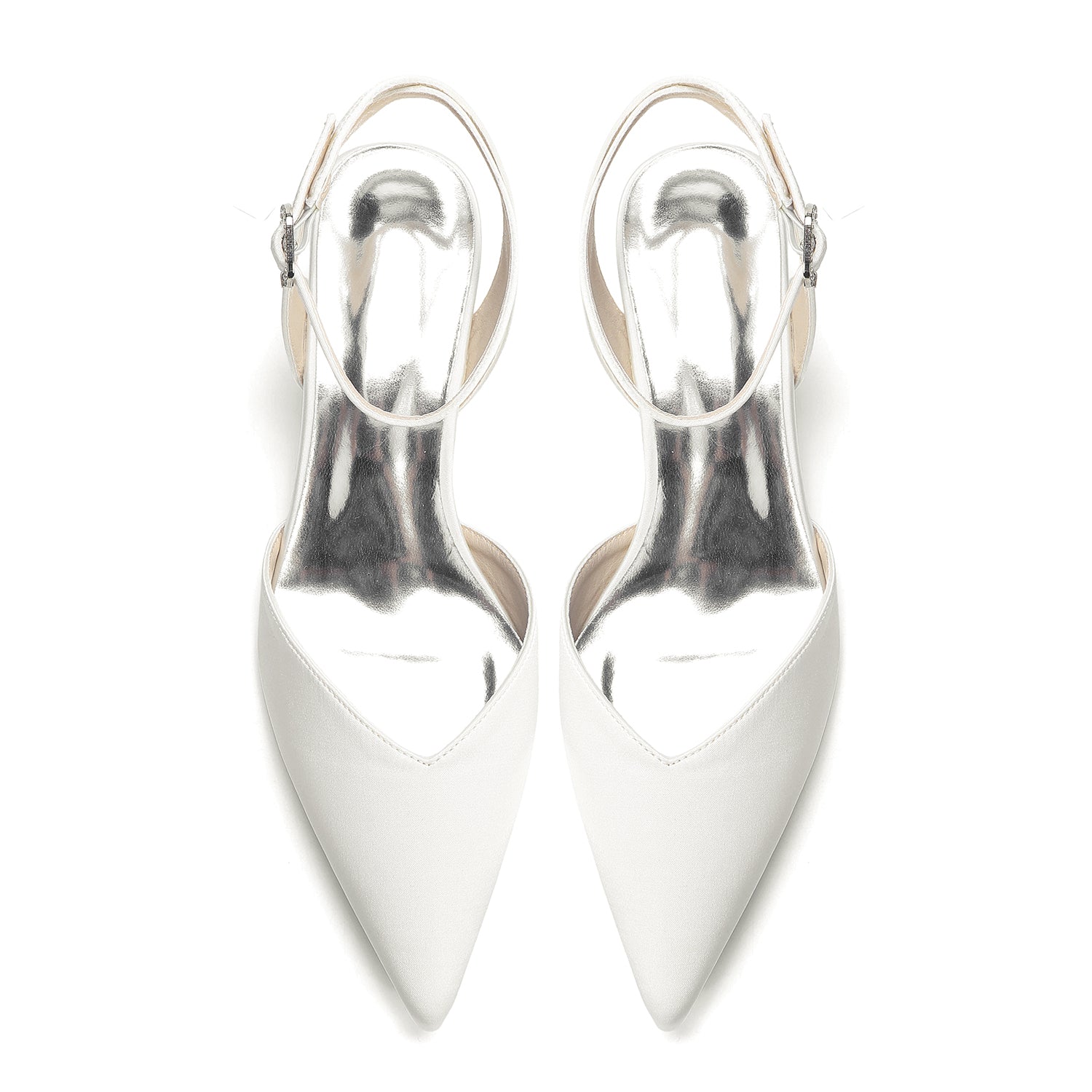 Women's Silk Satin With Closed Toe Ankle Strap Chunky Heel Evening Shoes
