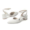 Women's Silk Satin With Closed Toe Ankle Strap Chunky Heel Evening Shoes